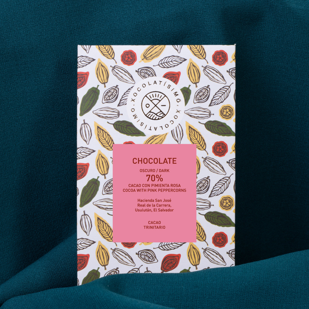 70% cocoa with pink peppercorn, La Carrera, El Salvador